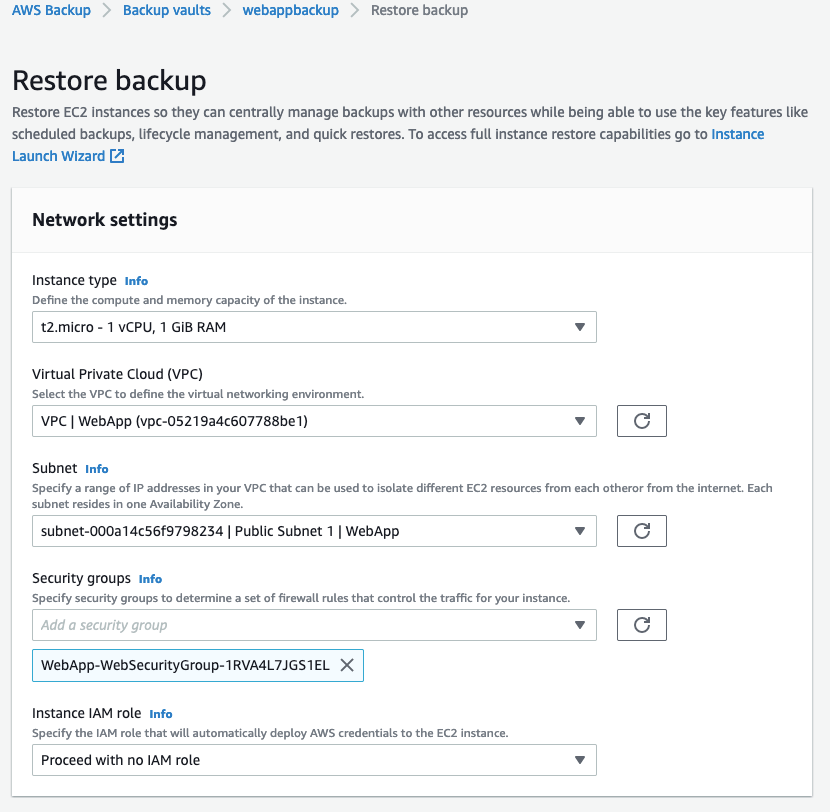 Amazon EC2 Backup and Restore using AWS Backup Amazon  Services